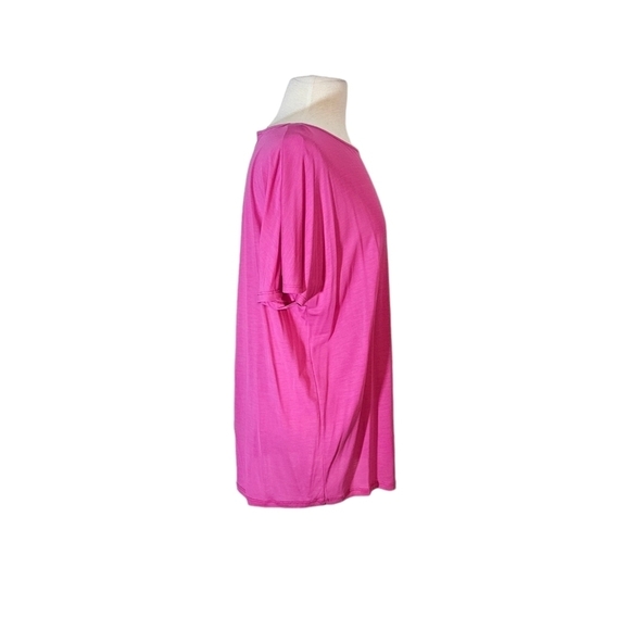 Ted Baker Hot Pink Oversized Short-Sleeved Top - Picture 2 of 7